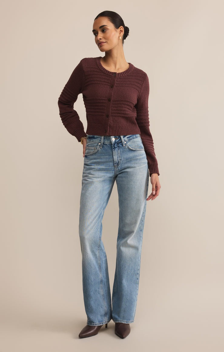 Between The Lines Cardigan | Sandalwood