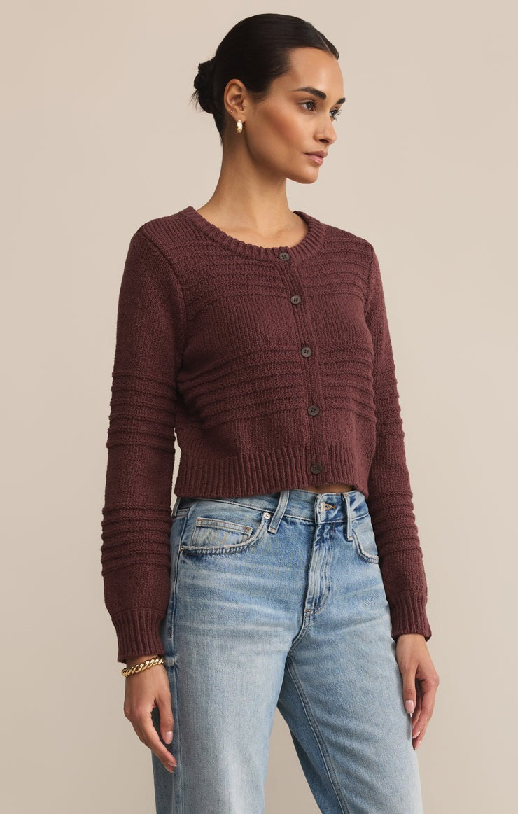 Between The Lines Cardigan | Sandalwood