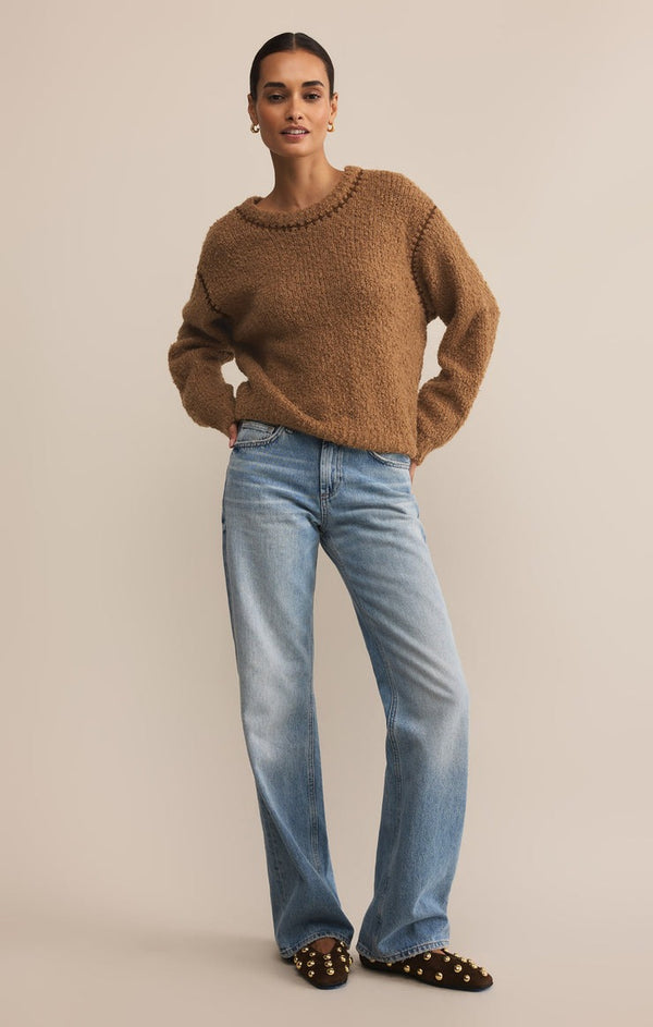 Romnie Whipstitch Sweater | Coconut
