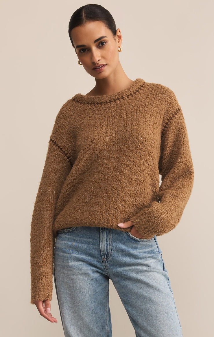 Romnie Whipstitch Sweater | Coconut