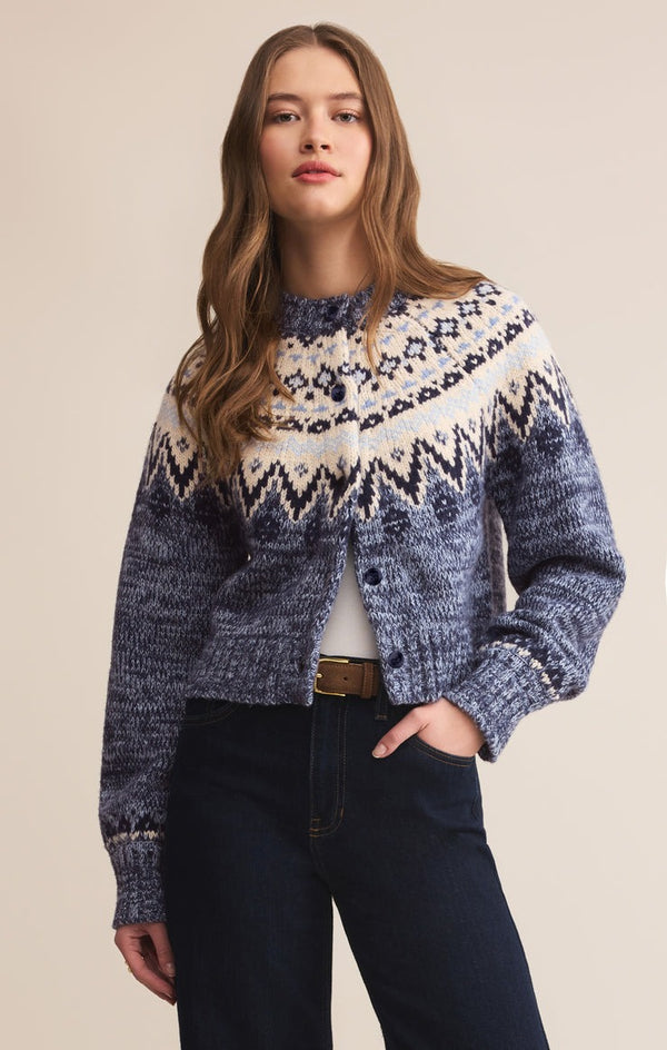 North Sea Cardigan | Blue Velvet Heather