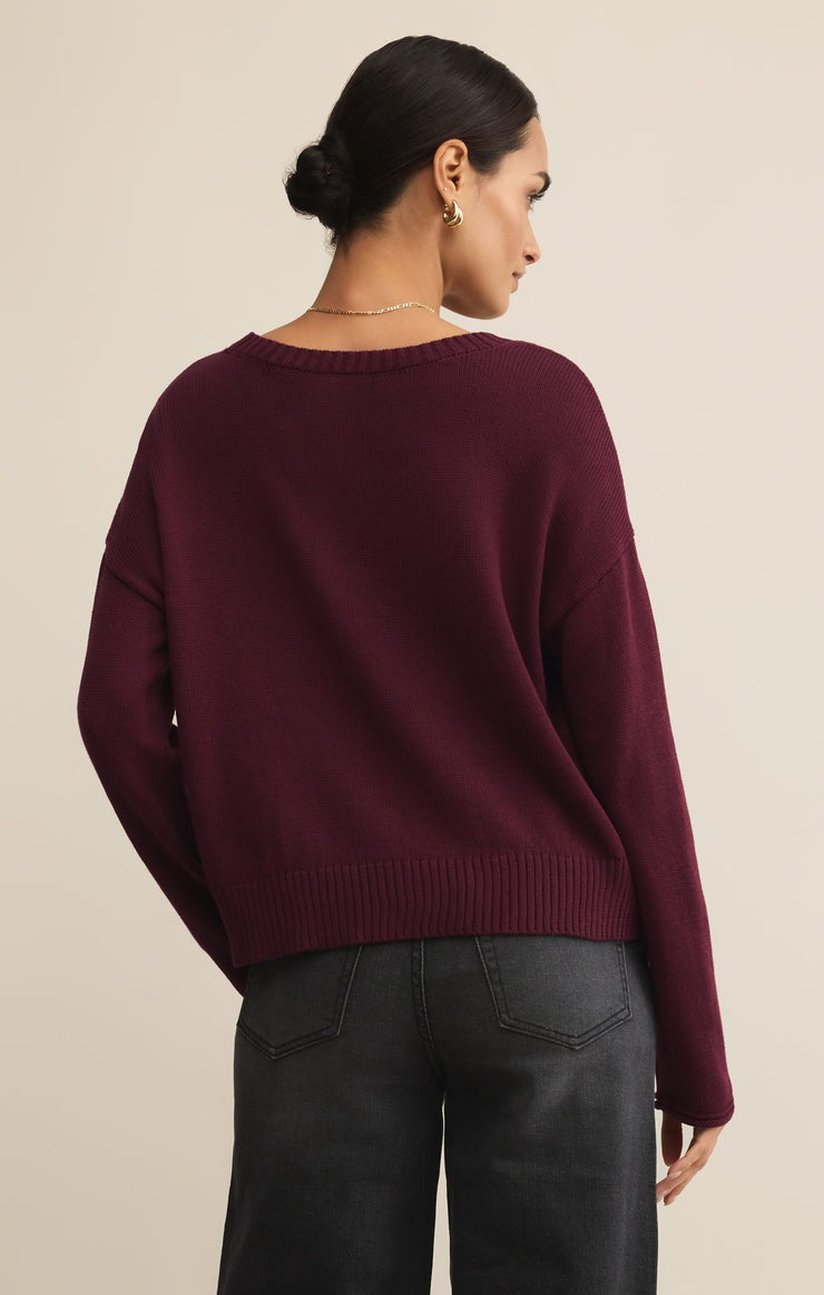 Sienna Merry Sweater | Merlot