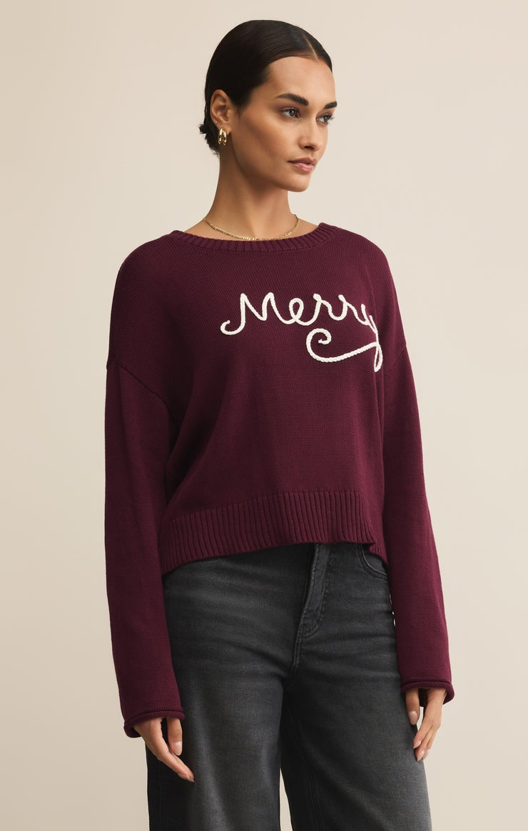 Sienna Merry Sweater | Merlot