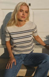 Gatewood Stripe Sweater | Light Oatmeal Heather