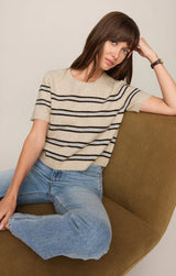 Gatewood Stripe Sweater | Light Oatmeal Heather