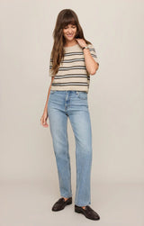 Gatewood Stripe Sweater | Light Oatmeal Heather