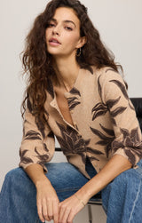 Valor Floral Cardigan | Soft Ecru