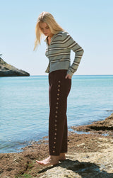 Medina Stripe Cardigan | Aqua Cloud