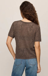 Waverton Crochet Sweater Tee | Cocoa Latte