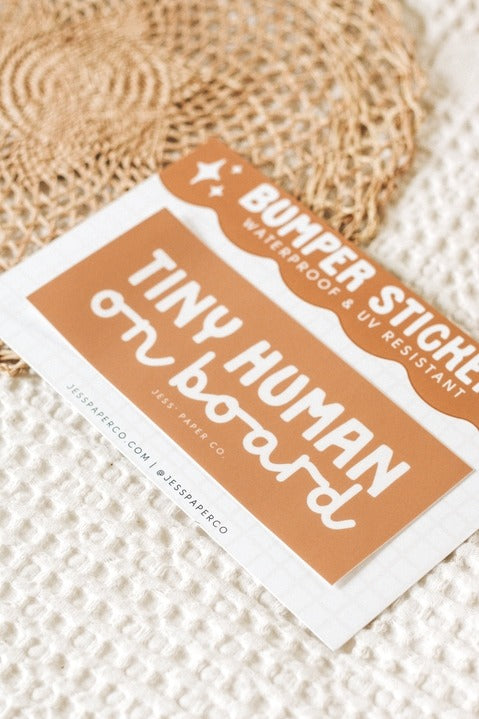 Tiny Human On Board Bumper Sticker