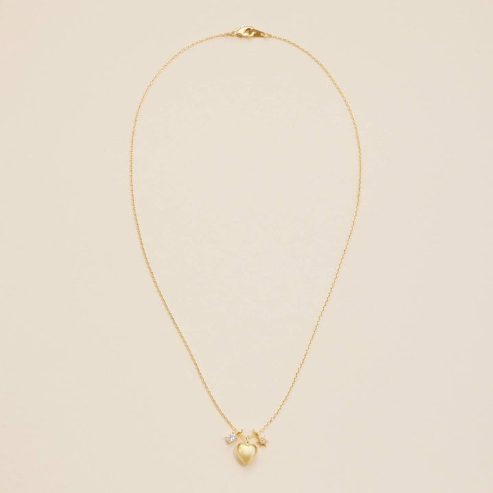 Heart Charm Necklace | Gold