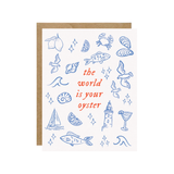 The World Is Your Oyster - Nautical Coastal Card
