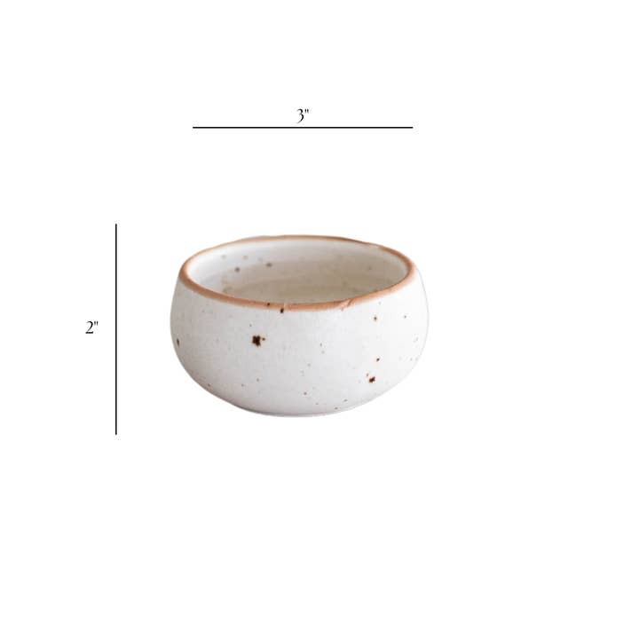 White Speckled Dip Bowl