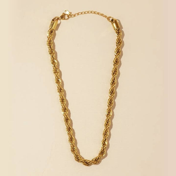 Twisted Rope Necklace | Gold