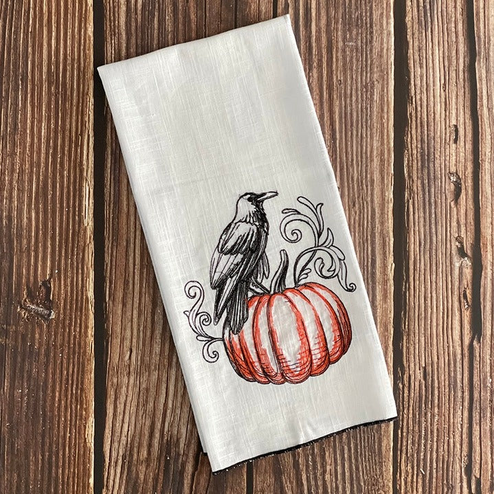 Embroidered Kitchen Towel | Crow - FINAL SALE