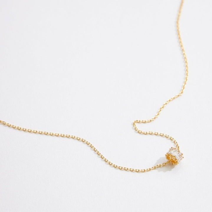 Barrel Pendant Necklace | Gold