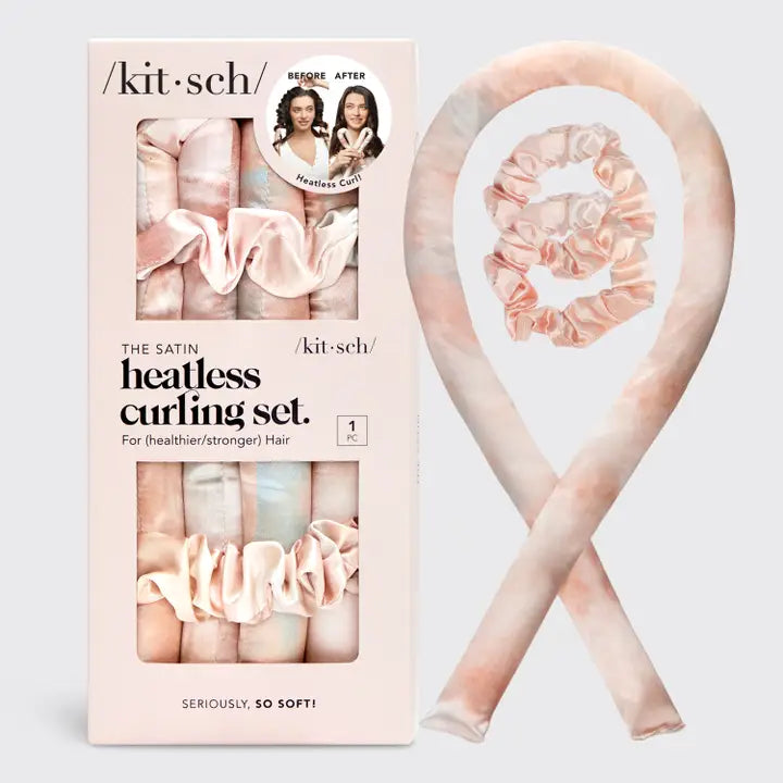 Satin Heatless Curling Set | Sunset Tie Dye