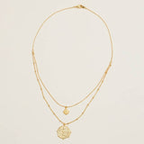 Ancient Coin Pendant Necklace | Gold