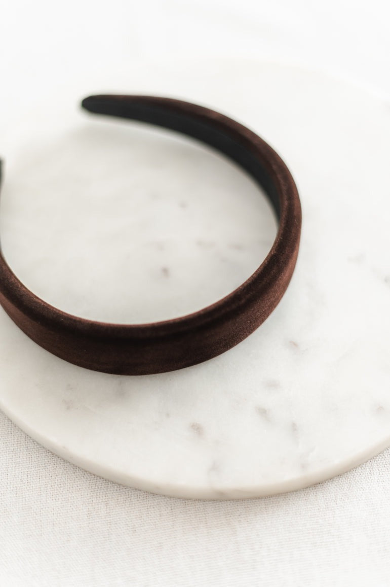 Velvet Headband | Dark Truffle