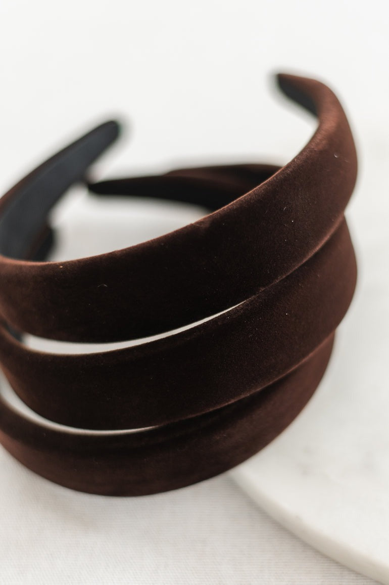 Velvet Headband | Dark Truffle