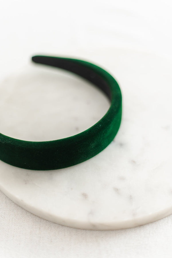 Velvet Headband | Evergreen