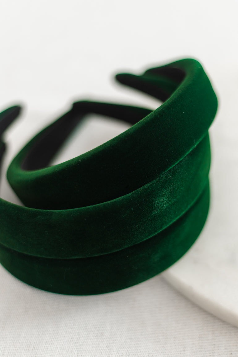 Velvet Headband | Evergreen