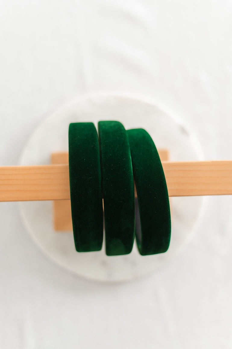 Velvet Headband | Evergreen