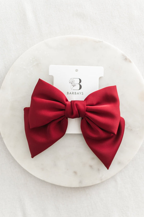 King's Cross Satin Bow | Red