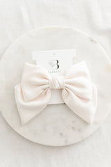 King's Cross Satin Bow | Ivory