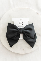 King's Cross Satin Bow | Black
