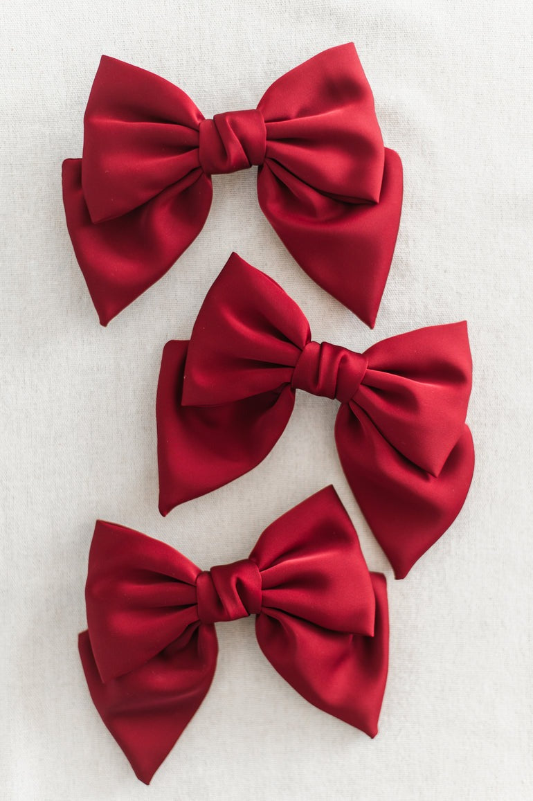 King's Cross Satin Bow | Red