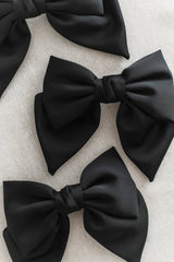 King's Cross Satin Bow | Black