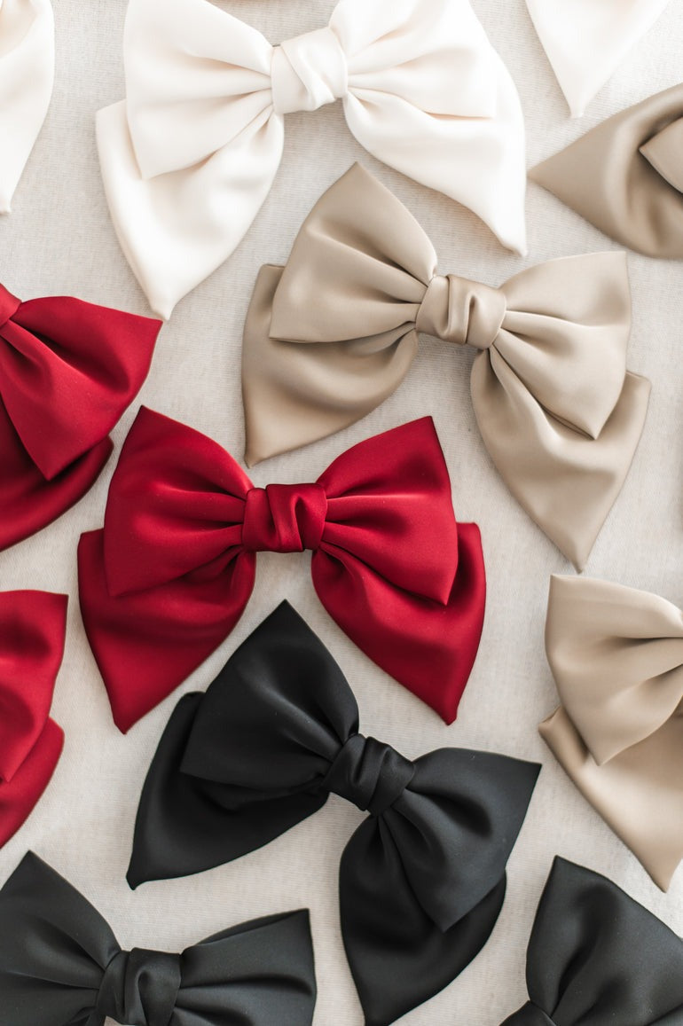 King's Cross Satin Bow | Ivory