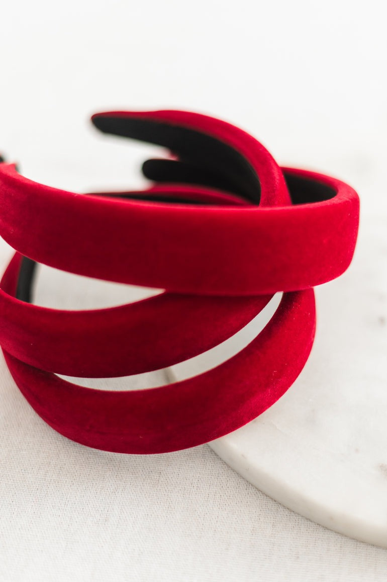 Velvet Headband | Holly Berry