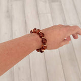 Retro Classic Beaded Bracelet | Amber & Gold