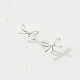 Bow Earrings | Silver