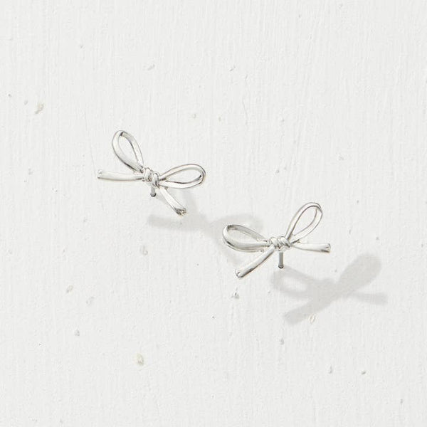 Bow Earrings | Silver