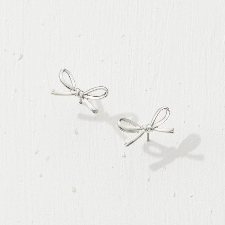 Bow Earrings | Silver