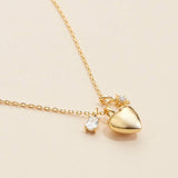 Heart Charm Necklace | Gold