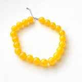 Chunky Beaded Jelly Necklace | Yellow
