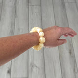 Resin Chunky Stone Bracelet | Buttercream