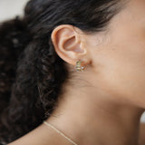 Chara Hoops | Gold Moss Green