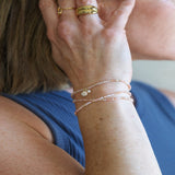 Colette Loop Necklace/Bracelet | Gold/Pink Opal