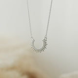 Curved Luck Necklace | Silver