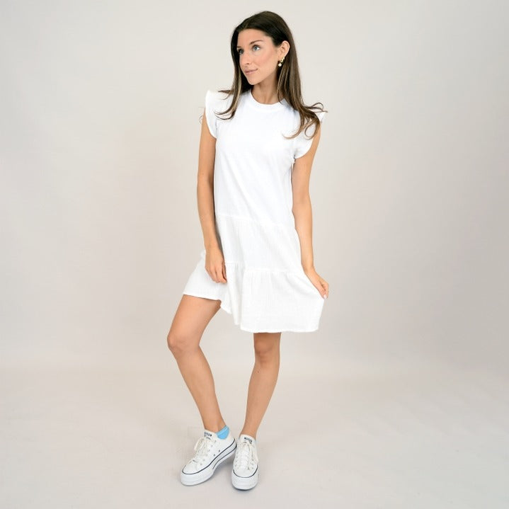 Arianne Gauze Dress | White - FINAL SALE