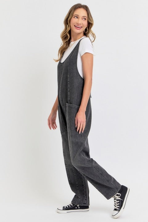 One-And-Done Jumpsuit | Washed Black