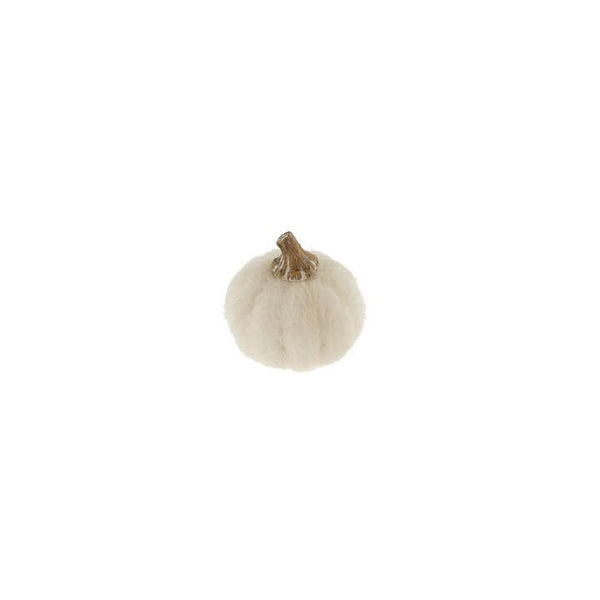 Extra Small Felt Pumpkin | White