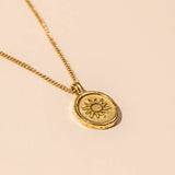 Sun Pendant Necklace | Gold