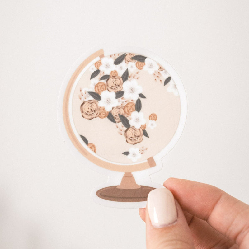 Floral Globe Sticker
