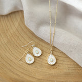 Dewdrop Opalite Earrings | Gold